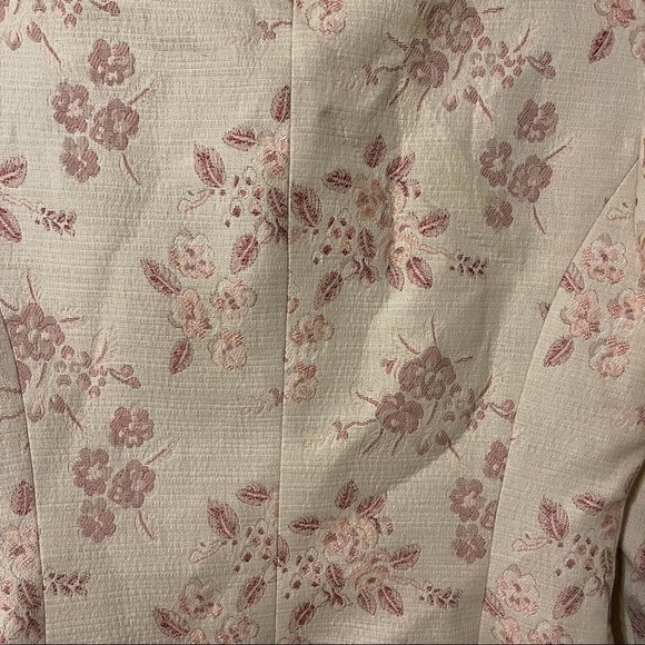Banu París vintage floral print rose button ablazer jacket sz 8 - Picture 3 of 7